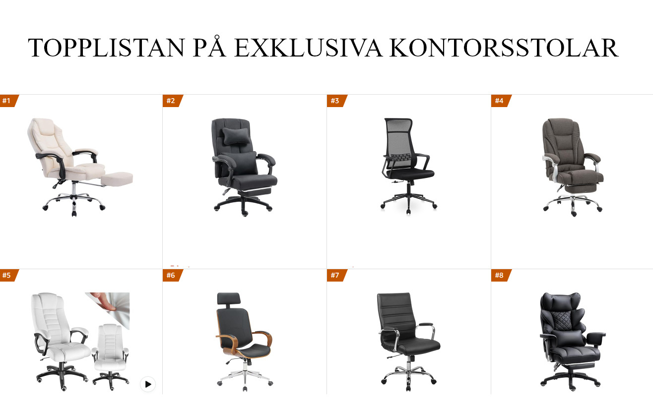 Bästa kontorsstol - Black Friday topplista