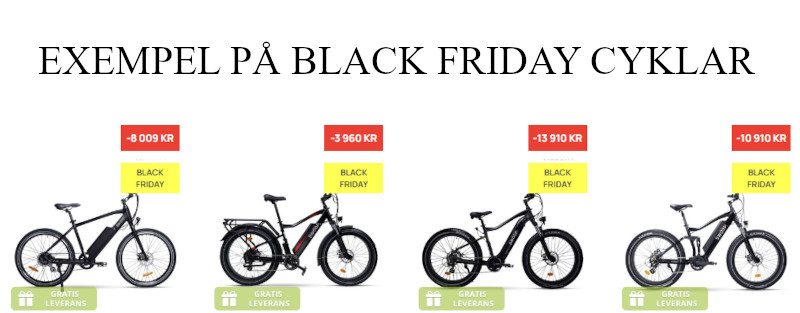 Black Friday cyklar - Black Week rea