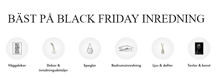 Black Friday inredning - Hitta Black Week rea på nätet