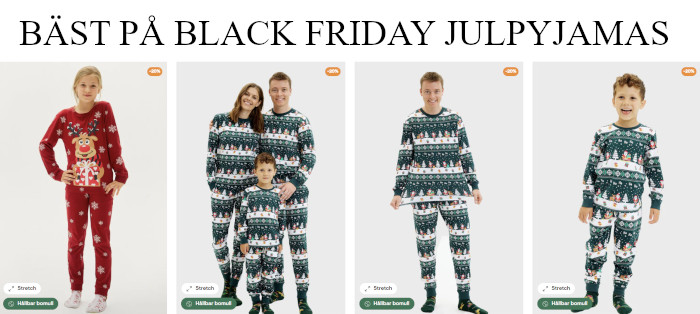 Black Friday julpyjamas - Black Week rea erbjudande