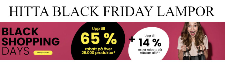 Black Friday lampor - Black Week erbjudande på bra rea