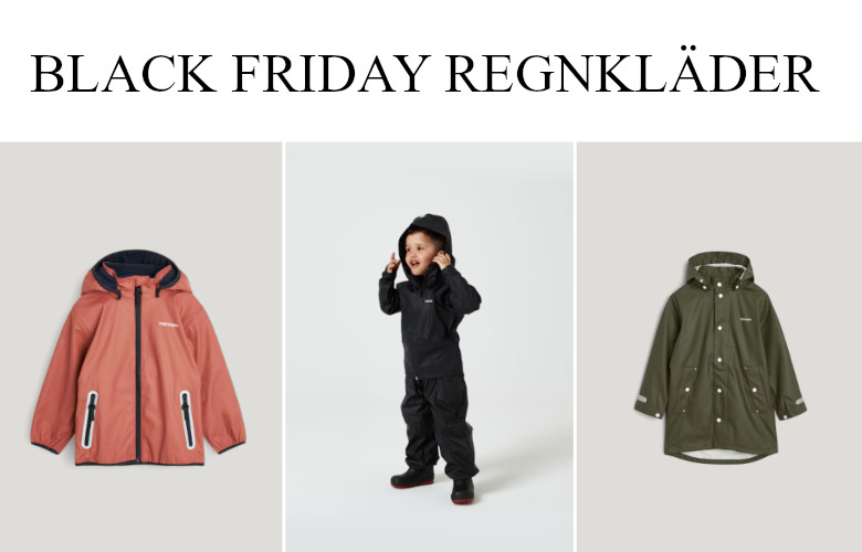 Black Friday regnkläder till barn - Black Week rea erbjudande