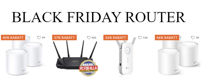 Black Friday router - Rea pris på routrar och nätverk under Black Week 2024