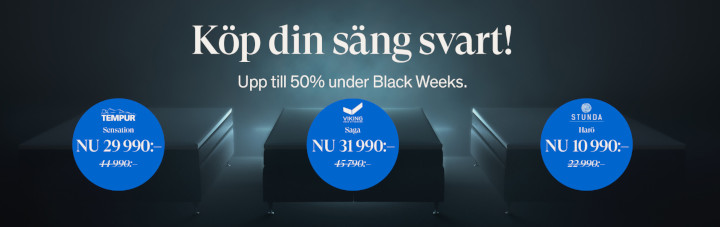 Black Friday säng på rea 2024