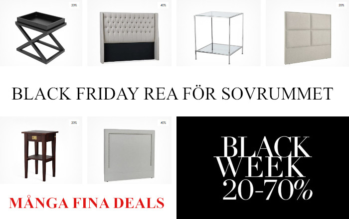 Black Friday sängbord - Black Week rea för sovrum