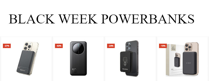 Black Week Powerbank på rea