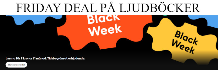 Black Week deal på ljudböcker - Black Friday rea