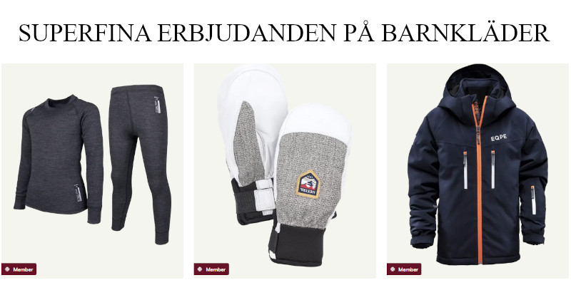 Skidkläder till barn på Black Friday rea