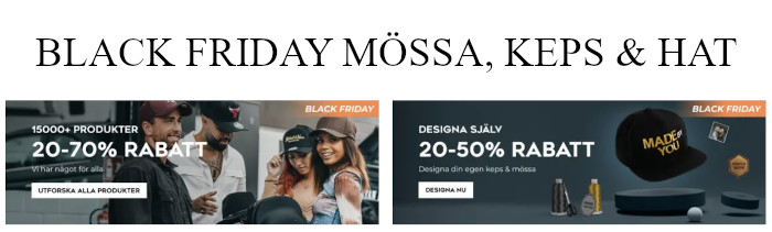 mössor kepsar och hattar - Black Friday rea